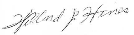 Willard J. Hines signature